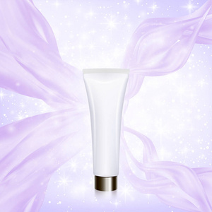 化妝品產品背景,水濺和光藍景。矢量圖 Eps10